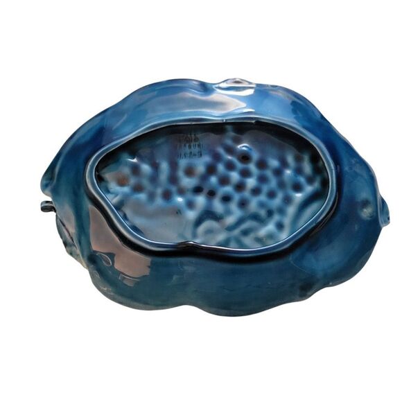 Blue Ceramic Fruit Platter - Picture 2 of 5